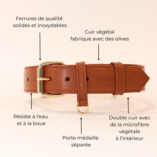 Collier en cuir végétal