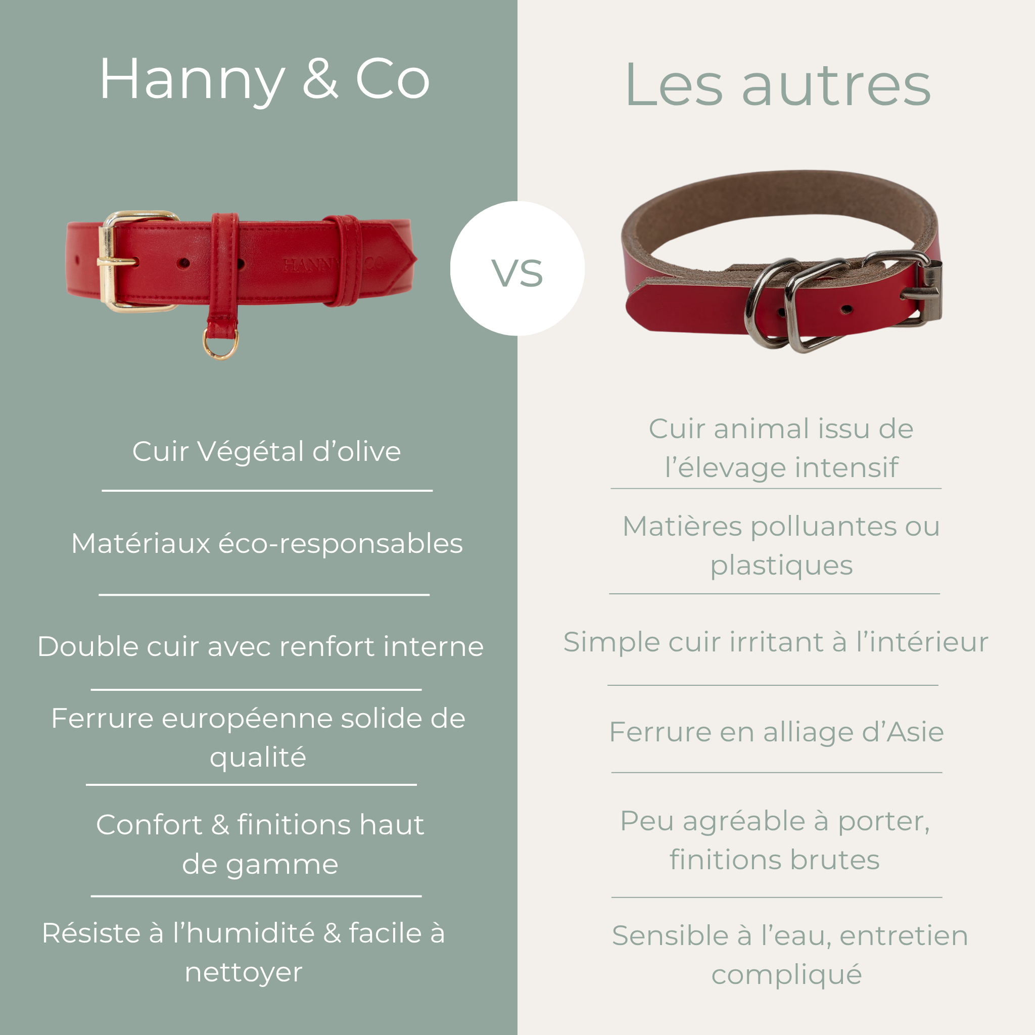 Collier en cuir végétal
